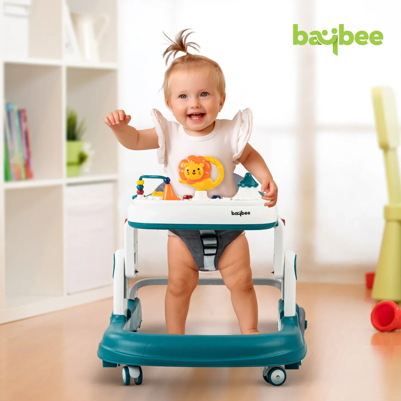Astro Walker With 3 Adjustable Height and Musical Toy (GREEN)