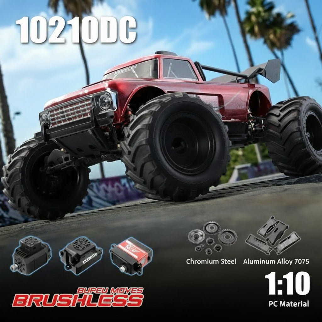 MJX Hyper Go 10210DC RC Monster Truck – 1:10 Brushless | 50MPH | 4WD | Waterproof | RTR