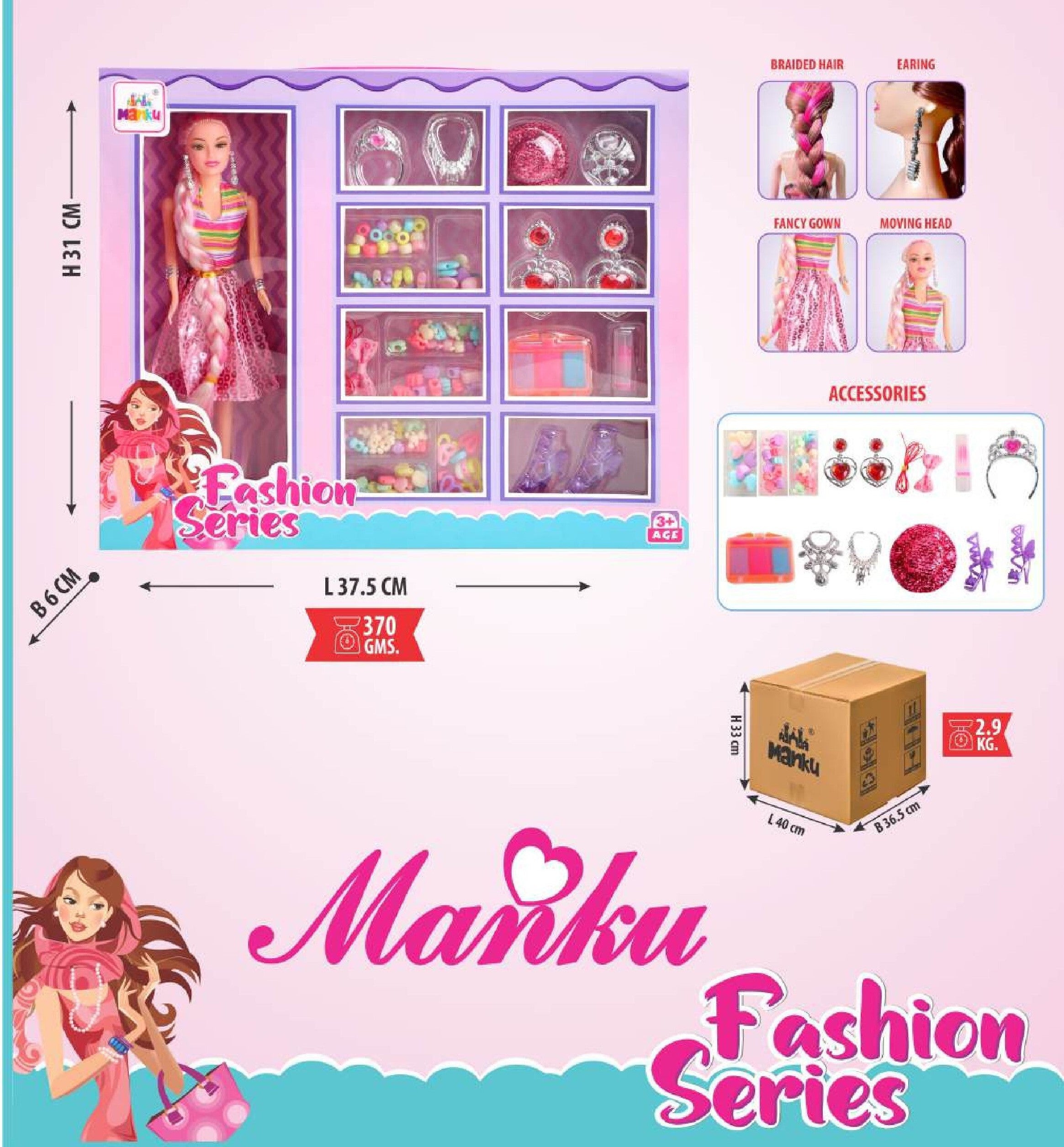 MANKUMT-1009 DOLL JEWWLLRY