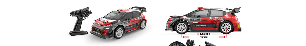 MJX Hyper GO 14303 1/14 Citroen C3 Fast RC Cars for Adults, Max 40mph Brushless RC Drift Car with Gyro, 4WD RTR High Speed RC Rally Car, 2 of 2000 mAh Drifting RC Remote Control Car for Adult