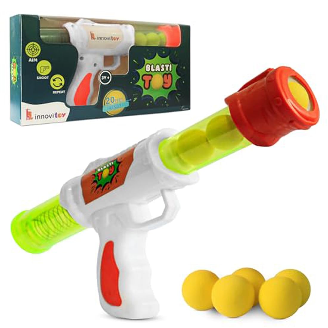 Innovitoy Blasti Toy Gun with Six Blaster Balls for Kids
