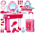 3 in 1 Beauty Makeup Plastic Pretend Play Set with Suitcase