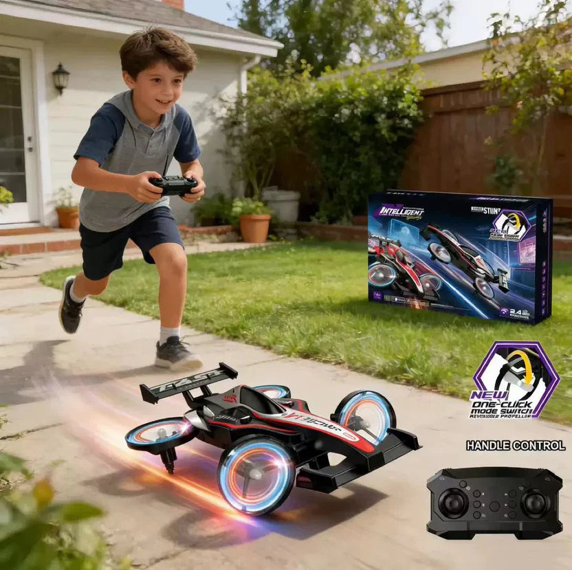 2-in-1 Flying Car Drone 1:20 RC Voice Control with Quadcopter Drift