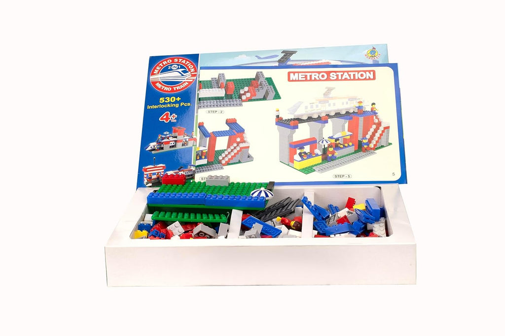 Maharaja Metro Station Building Construction Blocks Set