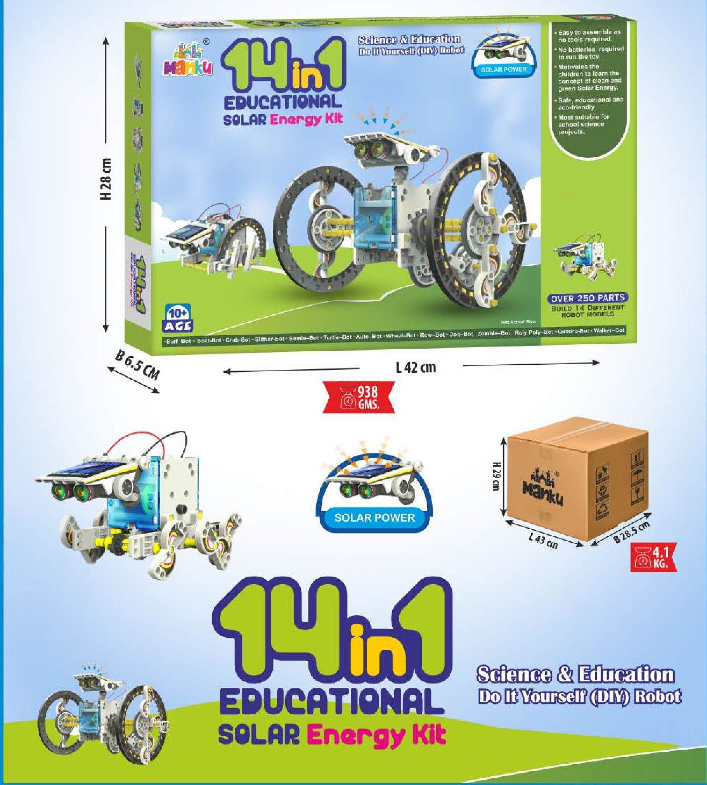 MANKU   14 IN 1 EDUCATIONAL KIT