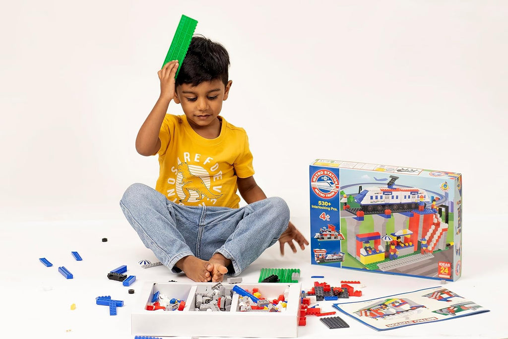Maharaja Metro Station Building Construction Blocks Set
