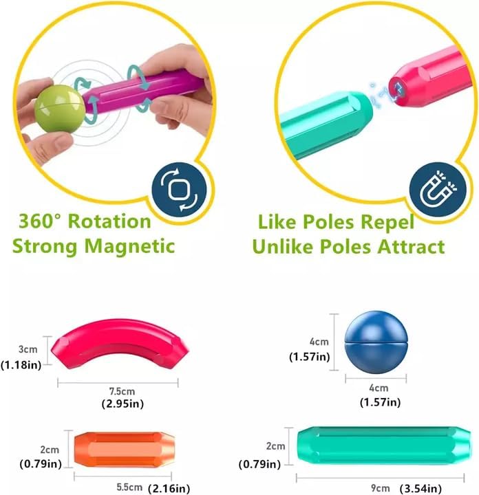 76 Piece Magnetic Building Stick & Ball Blocks