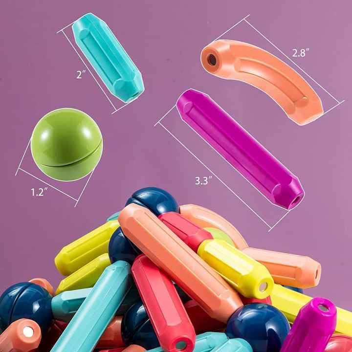 76 Piece Magnetic Building Stick & Ball Blocks
