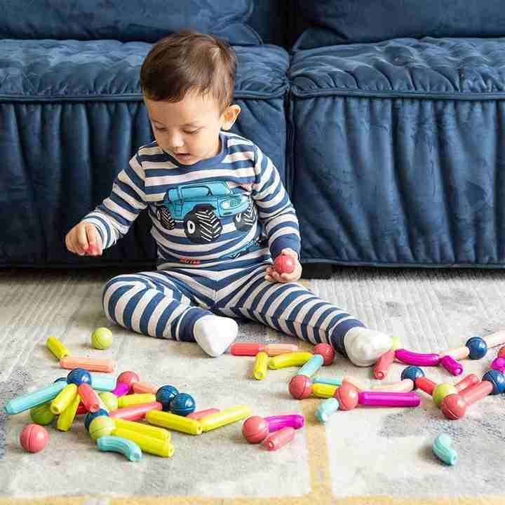 76 Piece Magnetic Building Stick & Ball Blocks