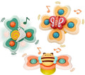 Stick & Spin Set of 3 Suction Cup Colorful bath toy