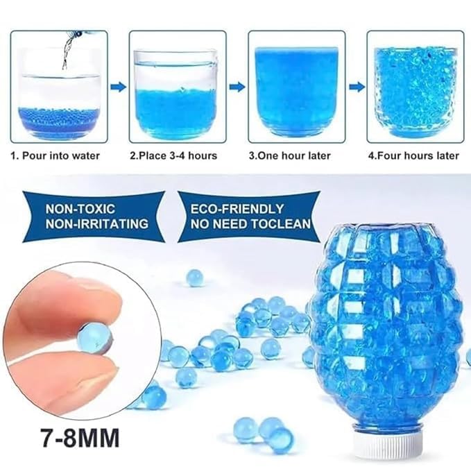 M416 Gel Blaster Gun |10K Gel Balls|for Kids & Adults Electric Operated Gun High Speed Upto 50 Feet Range|Rechargeable|Safe & Durable Outdoor Shooting Gam - Multicolor