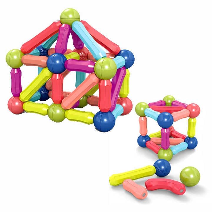 76 Piece Magnetic Building Stick & Ball Blocks