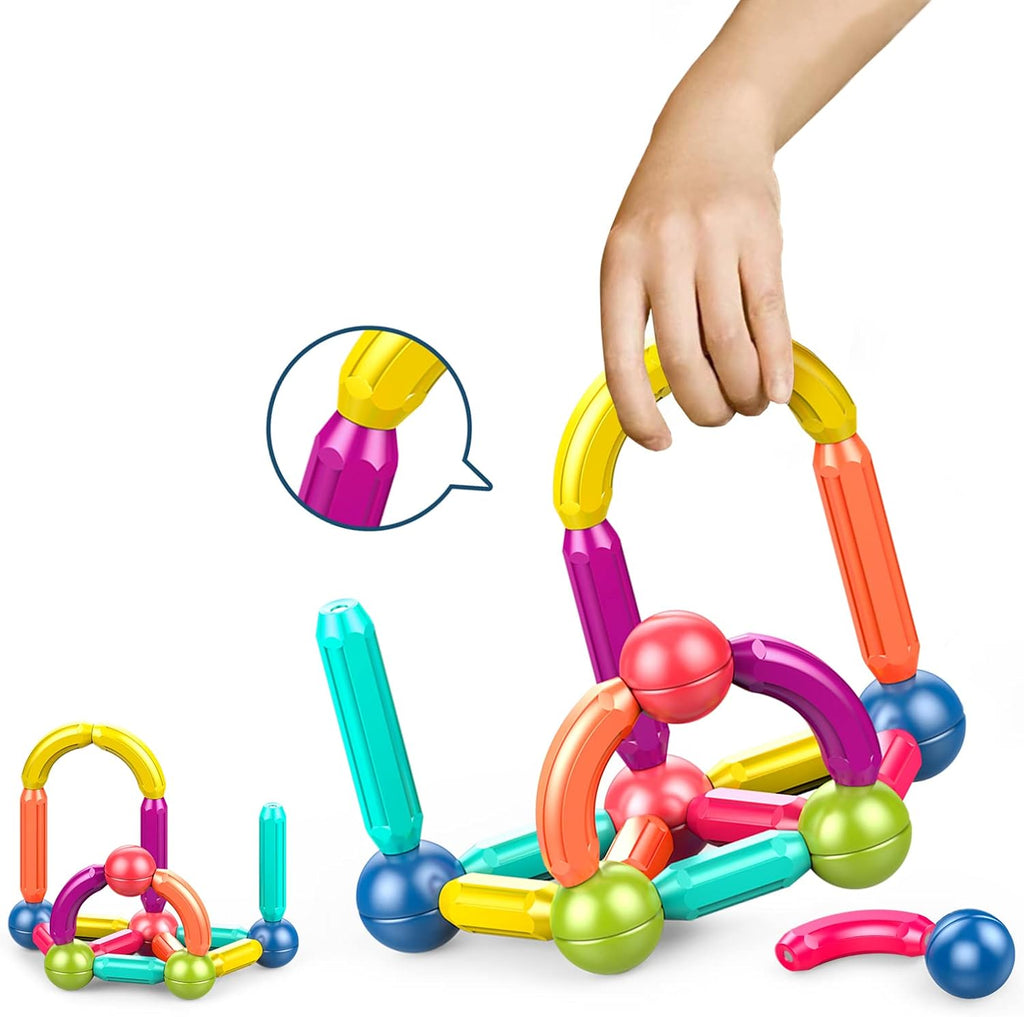 76 Piece Magnetic Building Stick & Ball Blocks