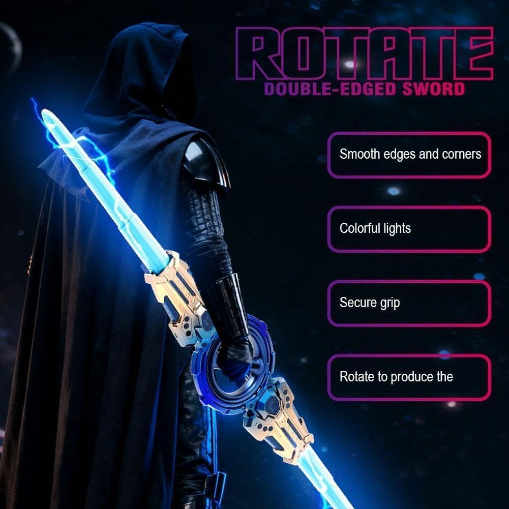 Fire Spin Sword Double-Edged Lightsaber Toy