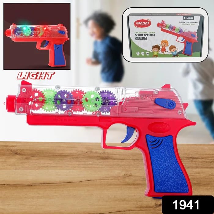 Chanak Transparent Gear Gun Toy for Kids