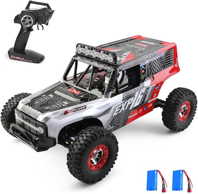 WLtoys 124006 RC Car, 1:12 Scale Remote Control Car, 4WD 40KM/H High Speed RC Truck, 2.4GHz Off-Road RC Crawler RTR with LED Lig