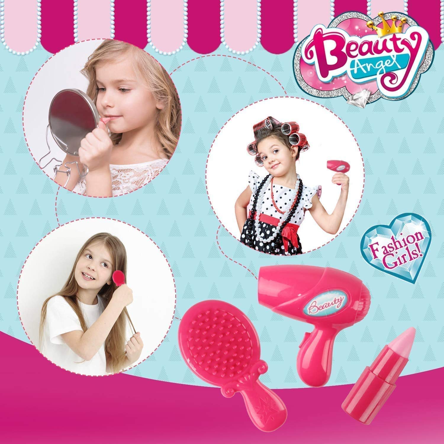 3 In 1 Beauty Set With Suitcase For Girls