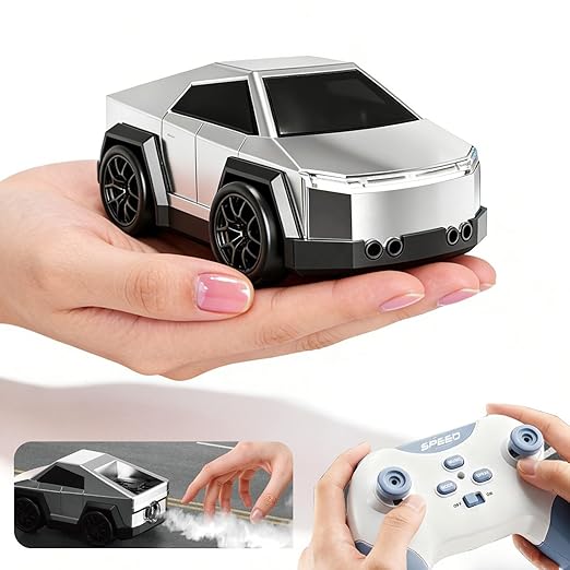 RC Cyber Tesla Drift Car for Kids with Mist Spray