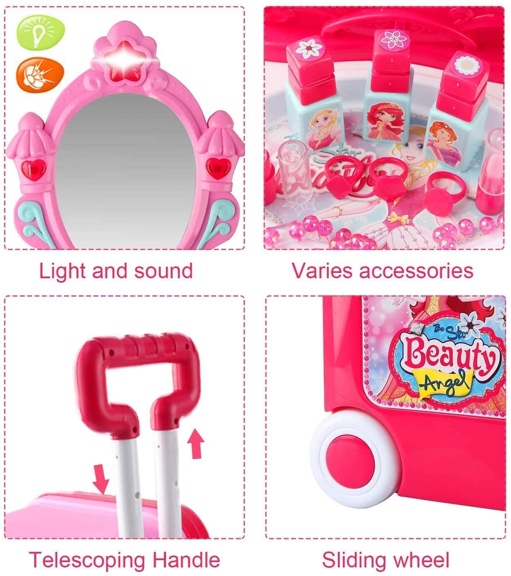 3 In 1 Beauty Set With Suitcase For Girls