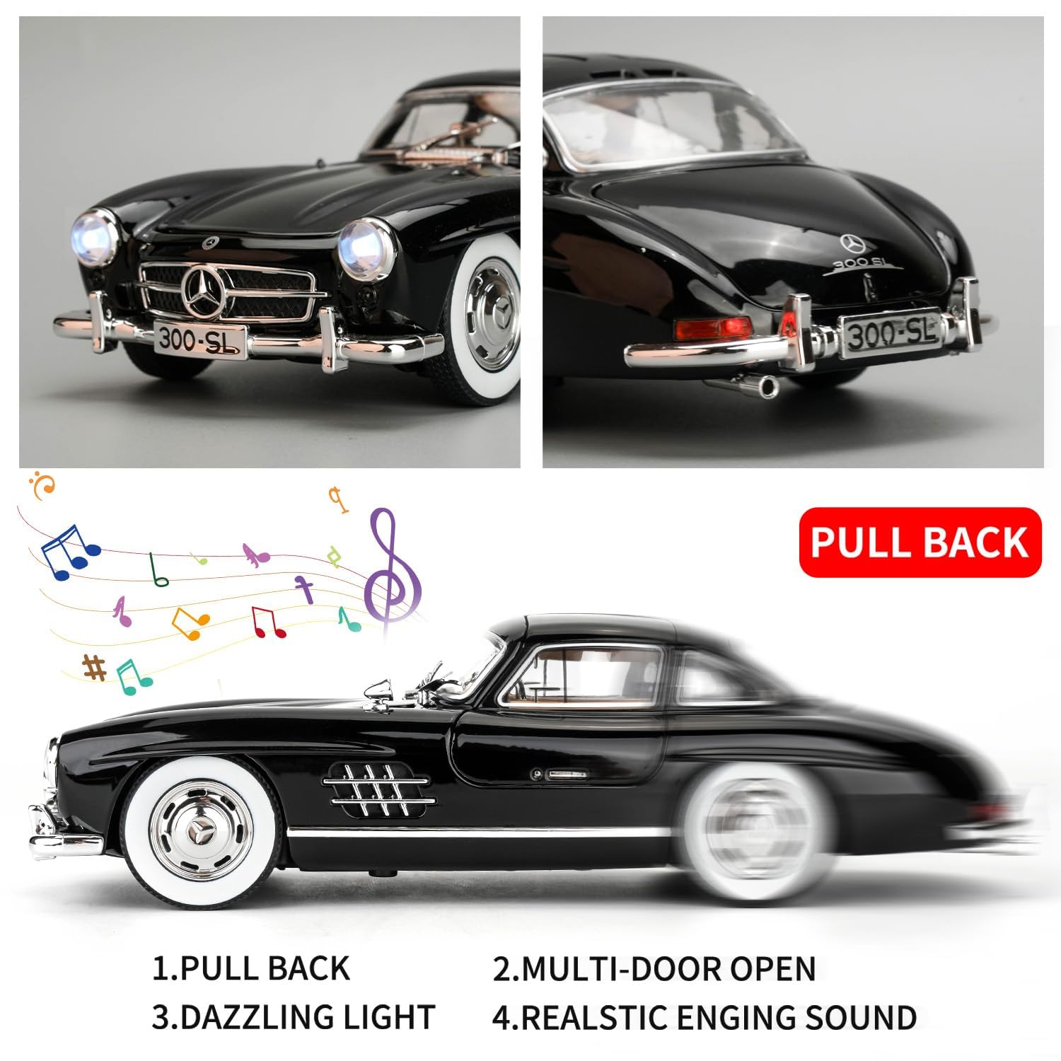 Die-cast car 1954 Mercedes-Benz( black )
