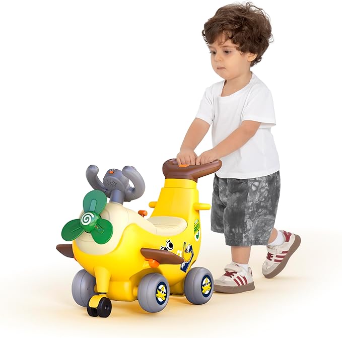 4-in-1 Ride-on & Push Around Banana Plane