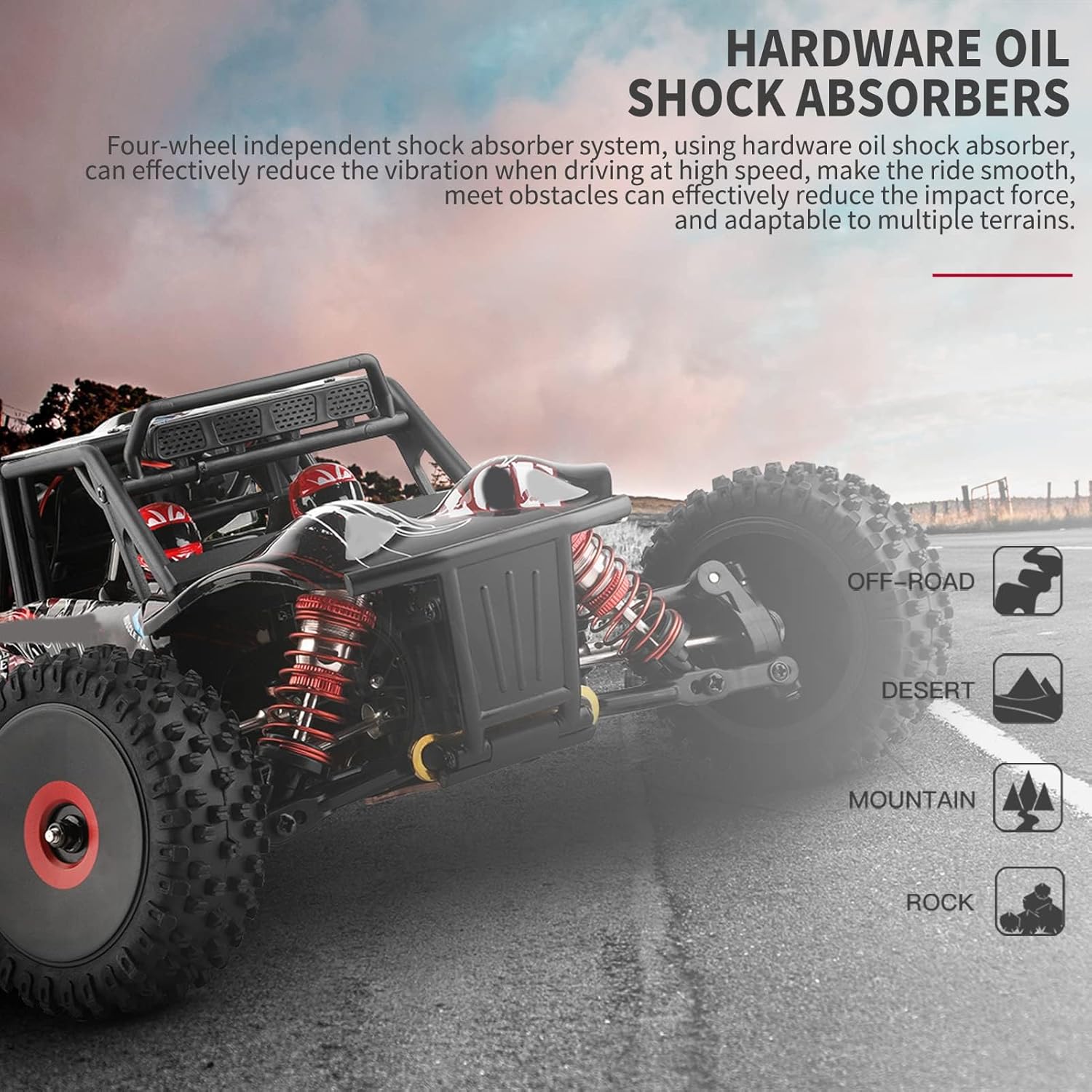 WLtoys 124016 RC Car, 1:12 Scale Remote Control Car, 4WD 75km/h High Speed Racing Car, 2.4GHz All Terrain Off Road RC Truck RTR with Brushless Motor and Metal Chassis for Kids Adults (Black)