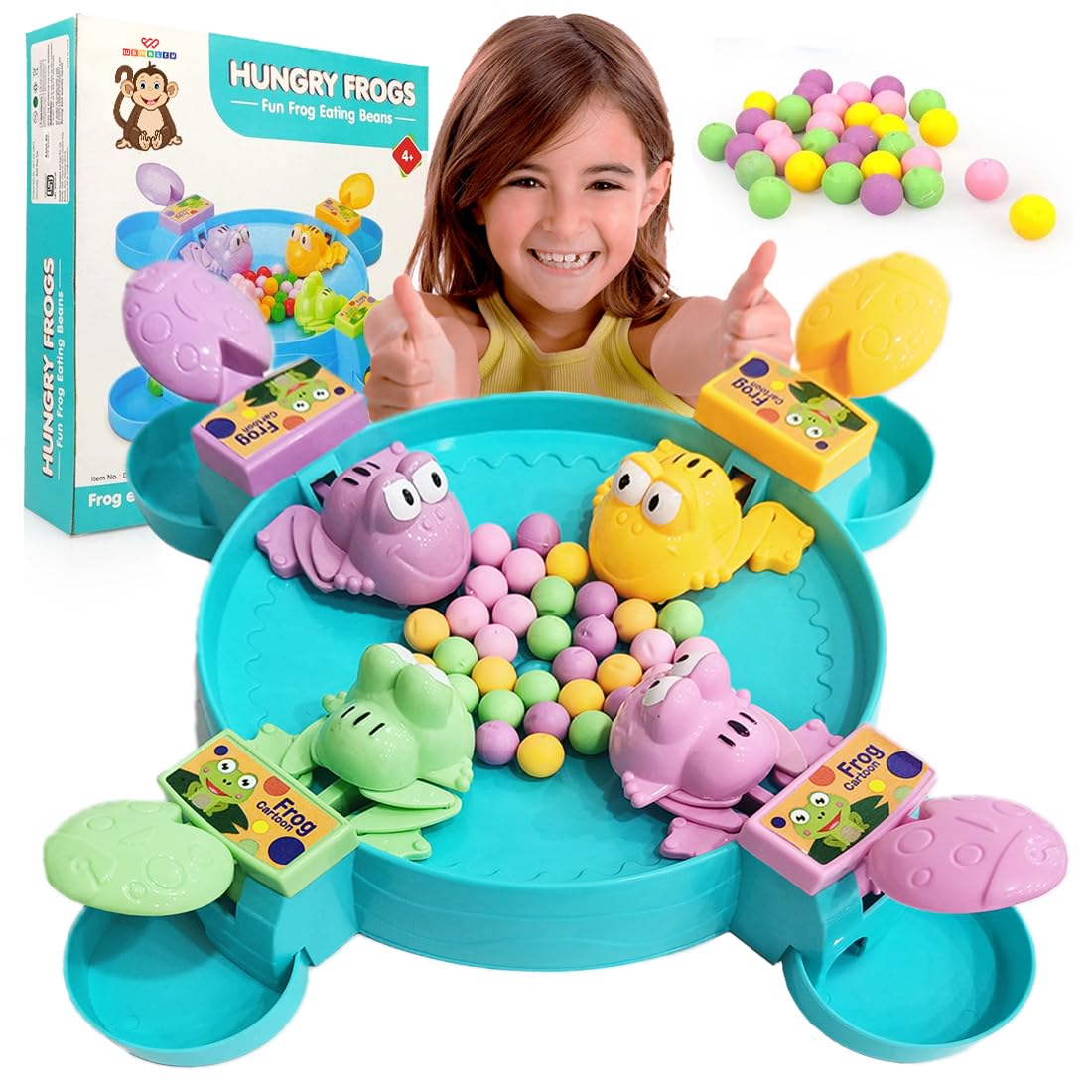 Hungry Frogs Board Game for 4 Players