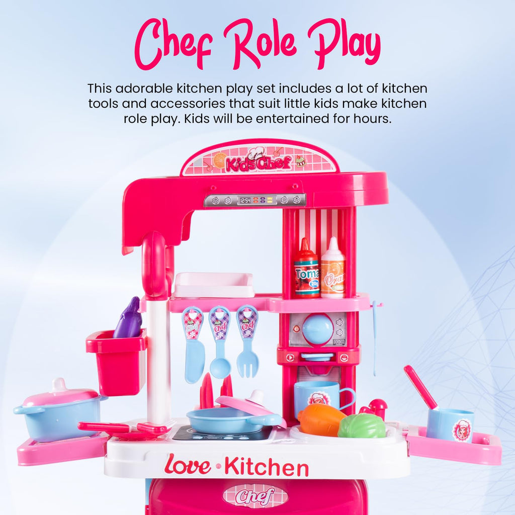 2 in 1 Pretend Play Kitchen Set for Kids Girls