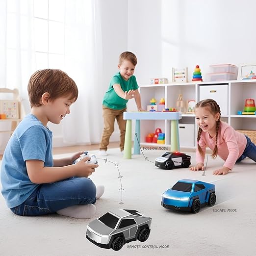 RC Cyber Tesla Drift Car for Kids with Mist Spray