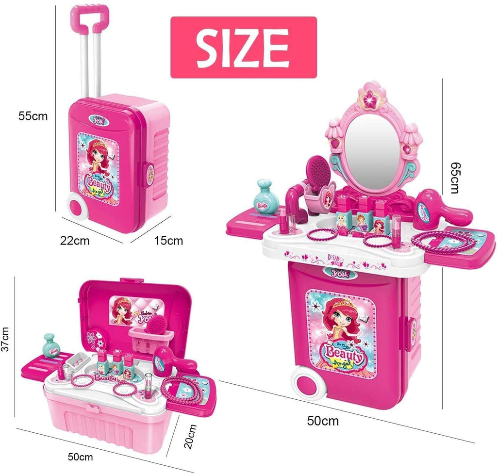 3 In 1 Beauty Set With Suitcase For Girls