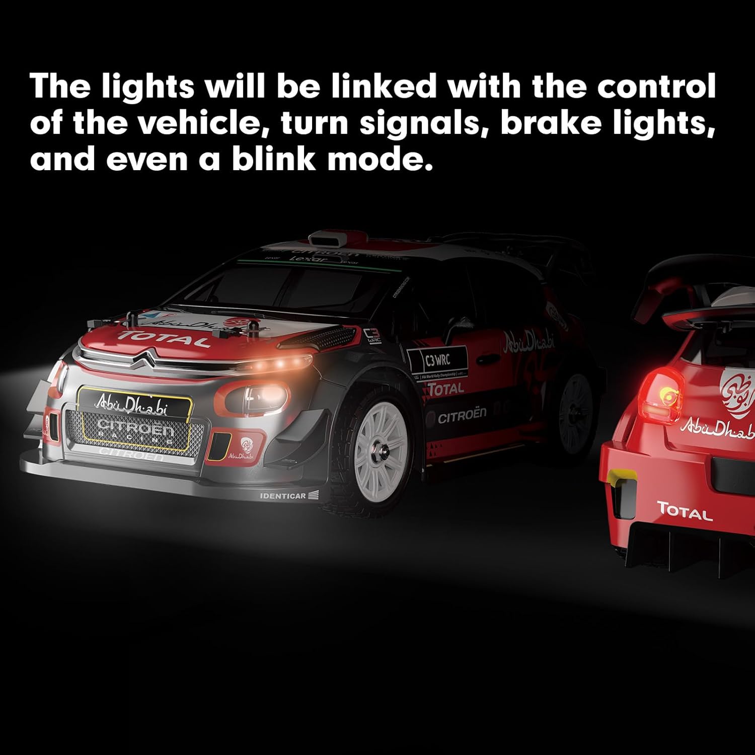 MJX Hyper GO 14303 1/14 Citroen C3 Fast RC Cars for Adults, Max 40mph Brushless RC Drift Car with Gyro, 4WD RTR High Speed RC Rally Car, 2 of 2000 mAh Drifting RC Remote Control Car for Adult