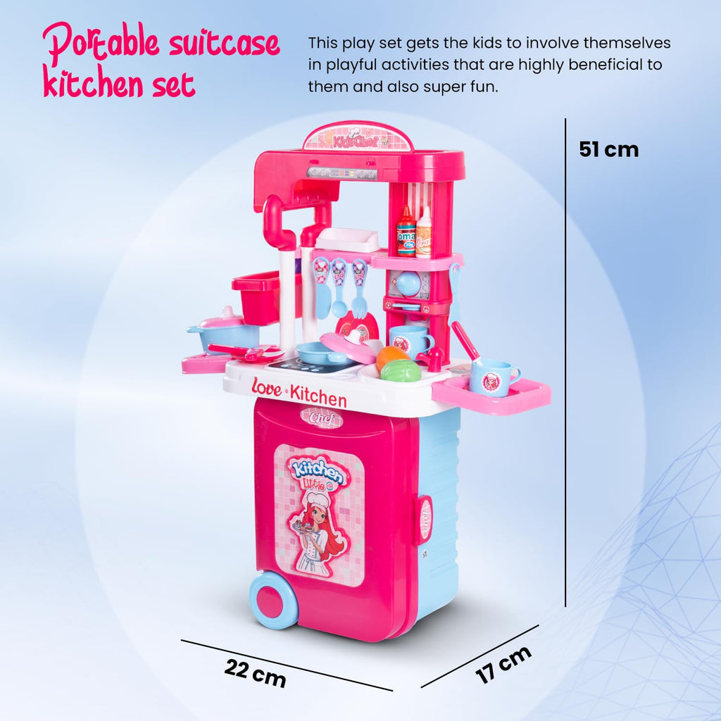2 in 1 Pretend Play Kitchen Set for Kids Girls