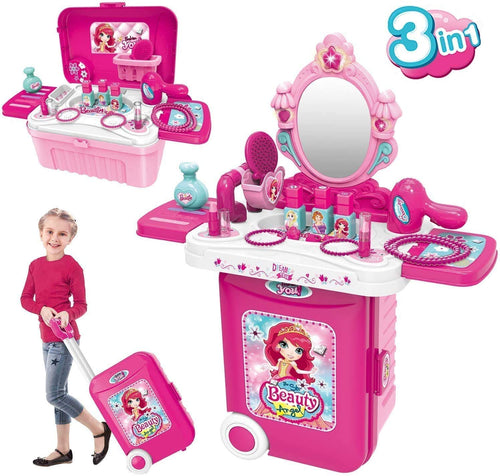 3 In 1 Beauty Set With Suitcase For Girls