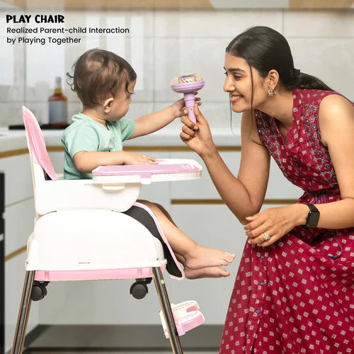 Baby High Chair Nora 4 in 1 pink