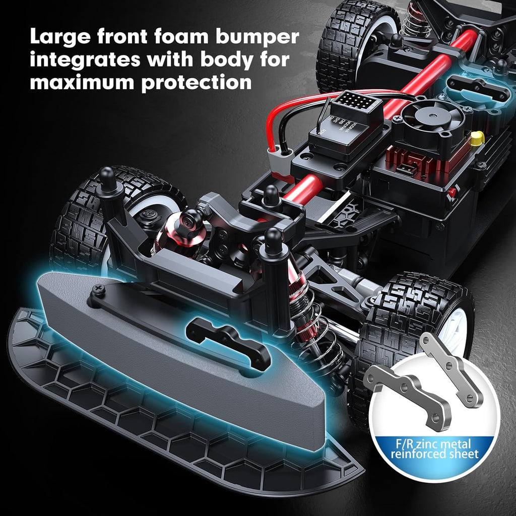 MJX Hyper GO 14303 1/14 Citroen C3 Fast RC Cars for Adults, Max 40mph Brushless RC Drift Car with Gyro, 4WD RTR High Speed RC Rally Car, 2 of 2000 mAh Drifting RC Remote Control Car for Adult