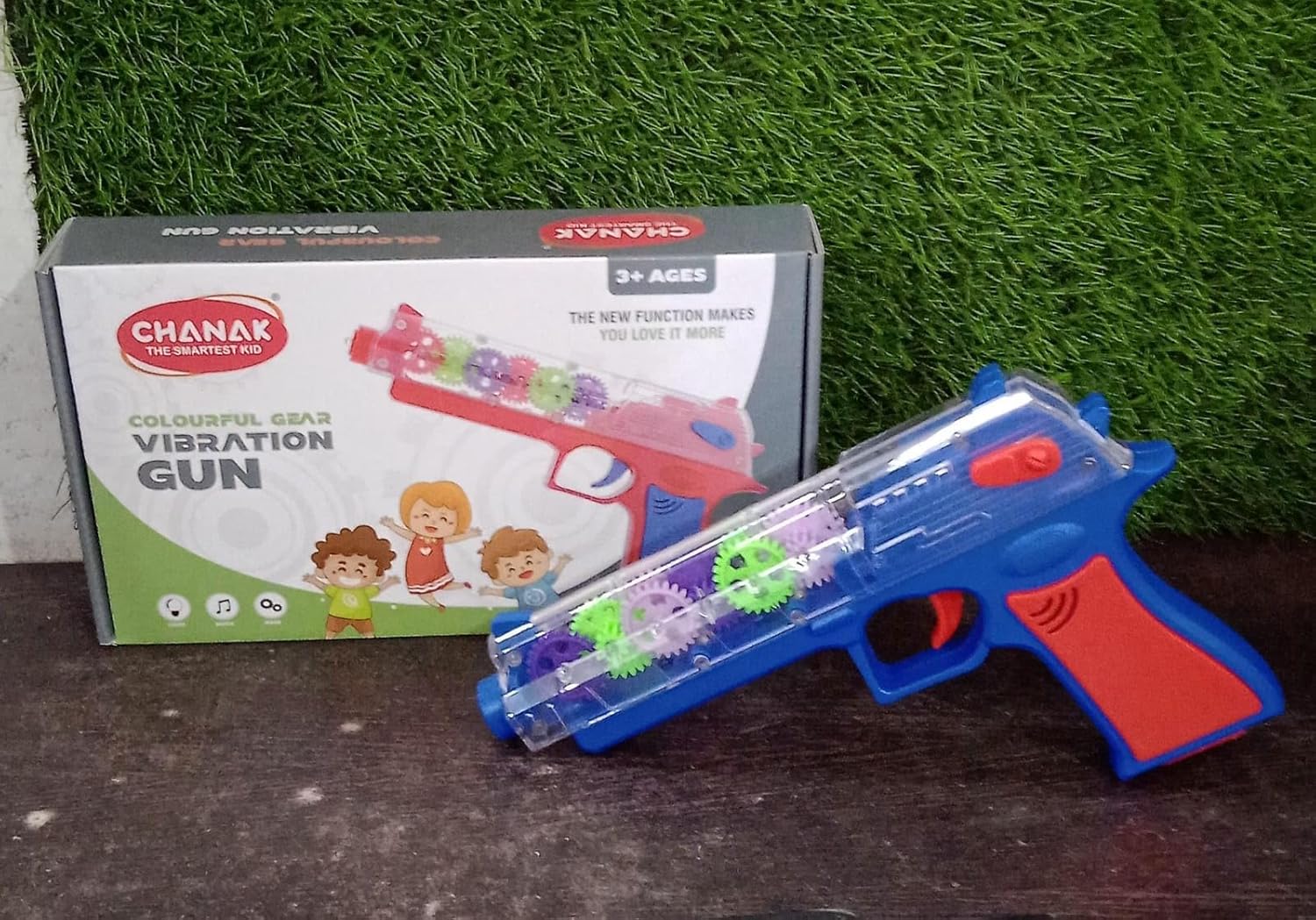 Chanak Transparent Gear Gun Toy for Kids