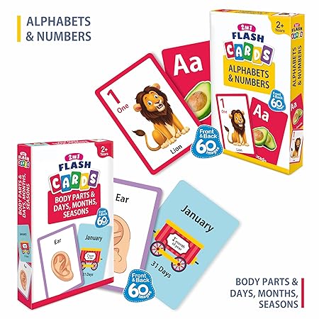 Aryans Eduworld | 2 in 1 Flash Cards (Pack of 6)