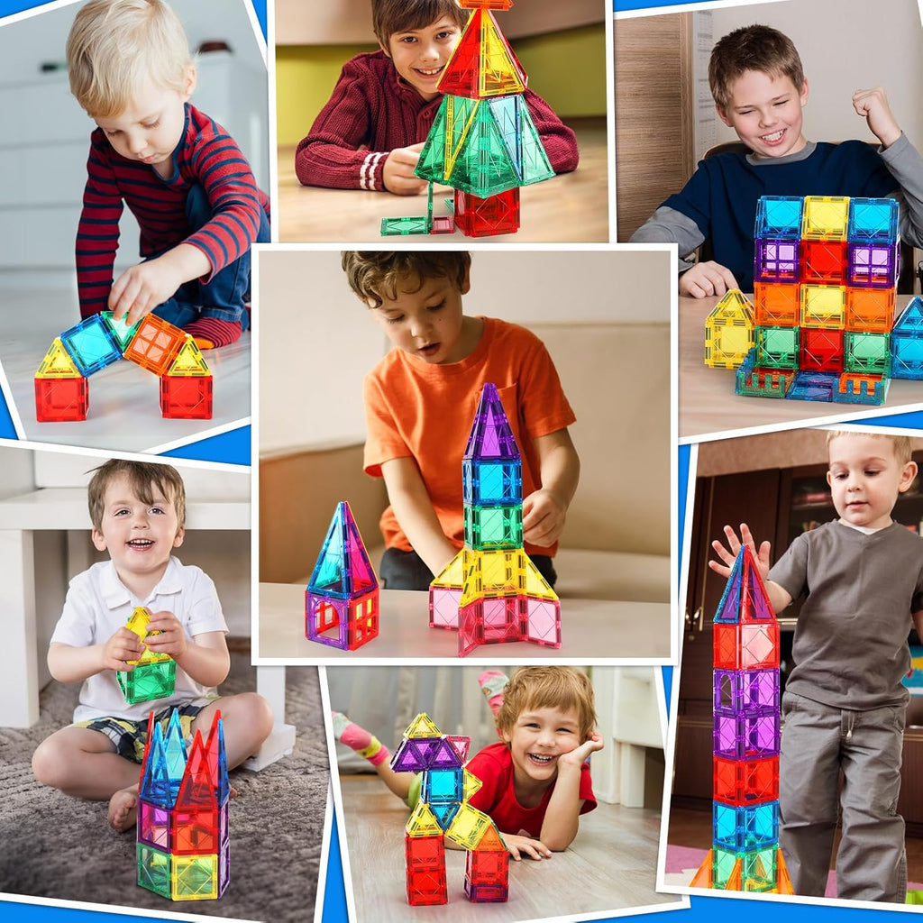 Magnetic Tiles Rolling Ball Building Blocks (100 Pcs)