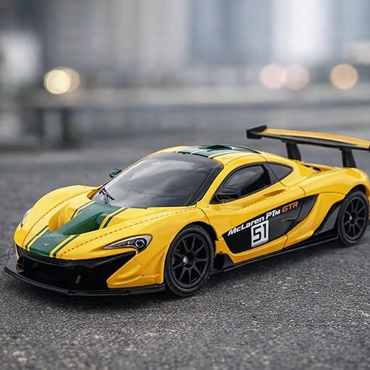 McLaren P1 GTR Die-Cast Model Car | 1:64 Scale Yellow Race Car