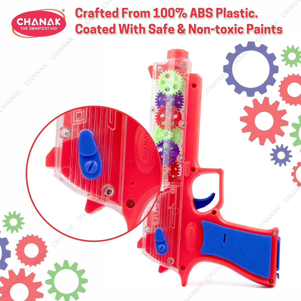Chanak Transparent Gear Gun Toy for Kids