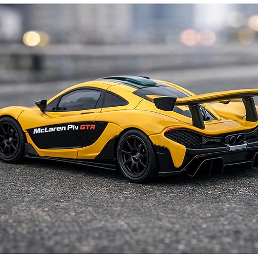 McLaren P1 GTR Die-Cast Model Car | 1:64 Scale Yellow Race Car