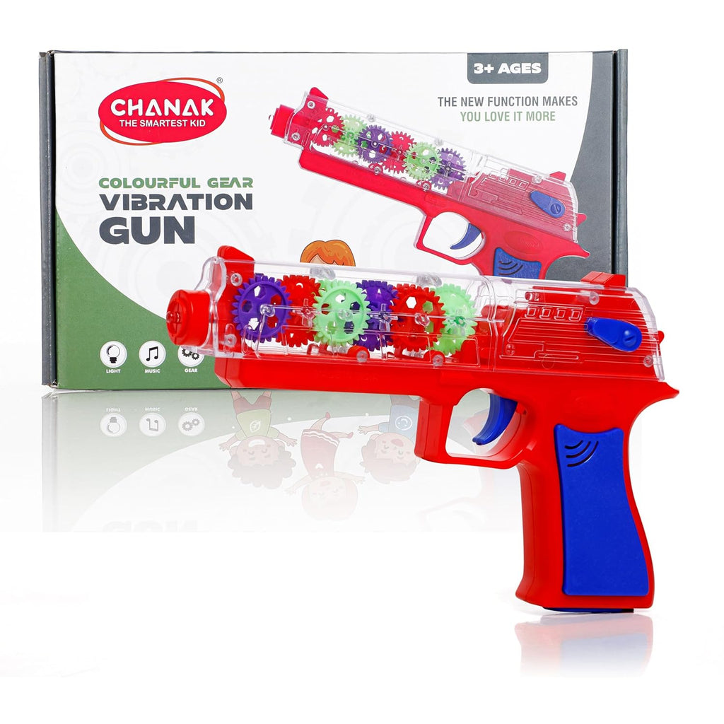 Chanak Transparent Gear Gun Toy for Kids