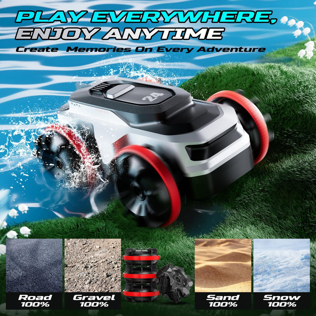 Mini Amphibious Stunt RC Car 2.4GHz | Water & Land 360° Flip Remote Control Car