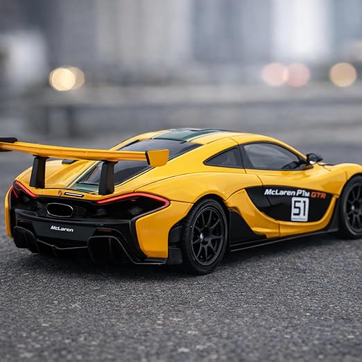 McLaren P1 GTR Die-Cast Model Car | 1:64 Scale Yellow Race Car