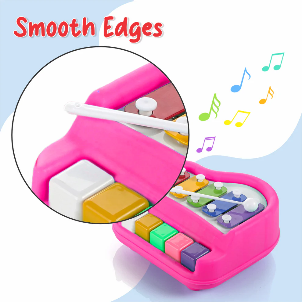 2-in-1 Musical Xylophone & Piano Toy for Kids