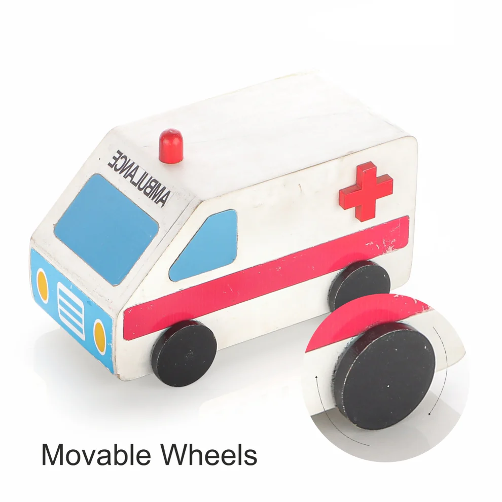 Chanak Wooden Hospital Set for Kids (18 Pieces)