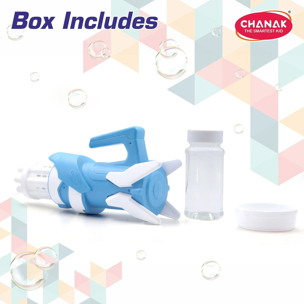 Chanak Gatling Bubble Gun for Kids (Multicolor)
