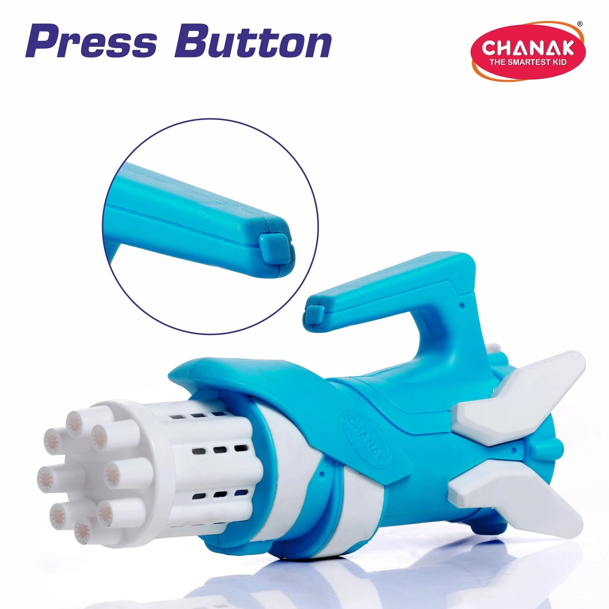 Chanak Gatling Bubble Gun for Kids (Multicolor)