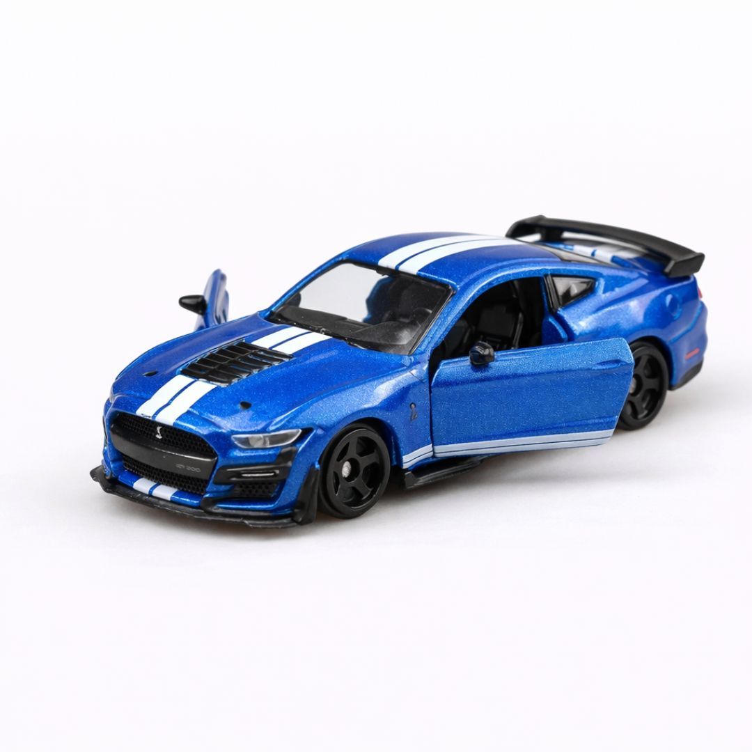 Bburago 2020 Ford Mustang Shelby GT500 – Blue | 1:64 Scale Die-Cast Model