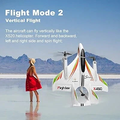 GoolRC WLtoys XK X450 Aviator Airplane 2.4GHz 6 Channel Brushless Motor RC Aircraft